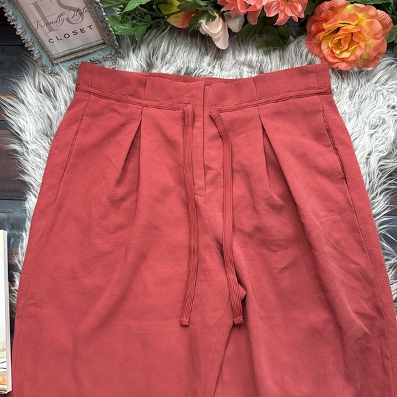 Andrew Marc New York High Waist Wide Leg Paper Bag Palazzo Ankle Trousers - Picture 4 of 8